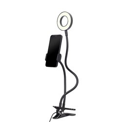 LED Ring GEMBIRD, Selfie ring light with phone holder, LED-RING4-PH-01