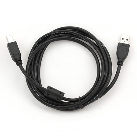 USB 2.0 kabal, CRNI 1,80m, A-B cable ferrite, GEMBIRD CCF-USB2-AMBM-6 - Image 2