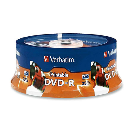 DVD-R, VERBATIM,4,7 GB,16X, spindle 25 KOM PRINTABLE,43538