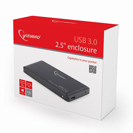 Kućište za externi 2,5" HDD GEMBIRD EE2-U3S-2 SATA/USB 3.0, black - Image 3