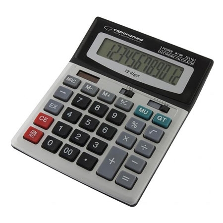 Kalkulator ESPERANZA EULER, 12-digit display, ECL103