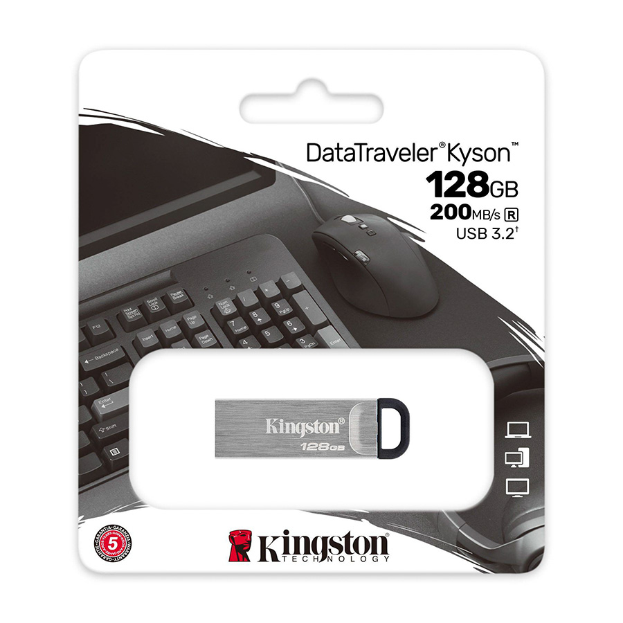 USB Memory stick Kingston DTKN/128GB USB3.2 DTKN,DataTraveler Kyson,Stylish Capless Metal Case,200MB/s read - Image 3