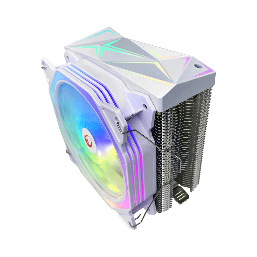 CPU hladnjak RAMPAGE OCTAGON C50 White 57CFM 1800RPM 12cm ARGB AM5/LGA1700 Compatible Air Cooled CPU Fan - Image 3