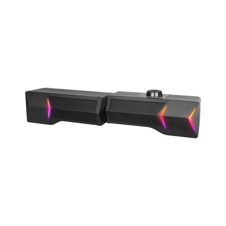Zvučnici 2.0 gaming RAMPAGE Elegant X10 2.0 Rms Bluetooth 3W*2 RGB Illuminated Multimedia Usb 5V 45dB Gaming Player Speaker, 38928 - Image 2