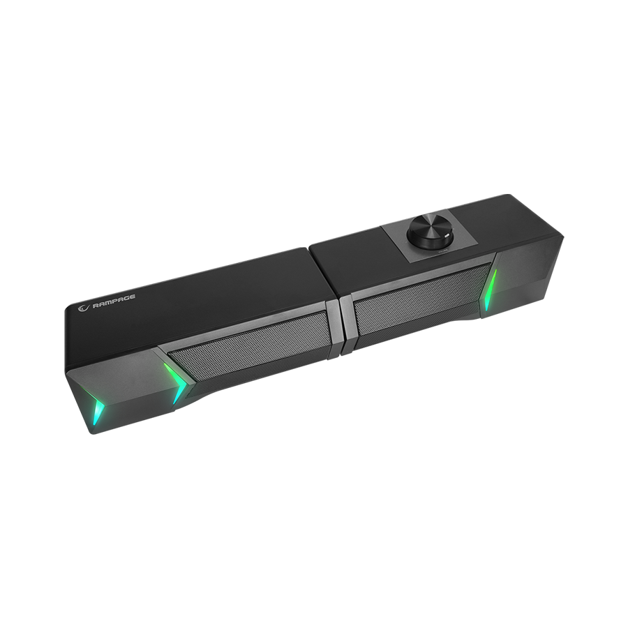 Zvučnici 2.0 gaming RAMPAGE Elegant X10 2.0 Rms Bluetooth 3W*2 RGB Illuminated Multimedia Usb 5V 45dB Gaming Player Speaker, 38928 - Image 3