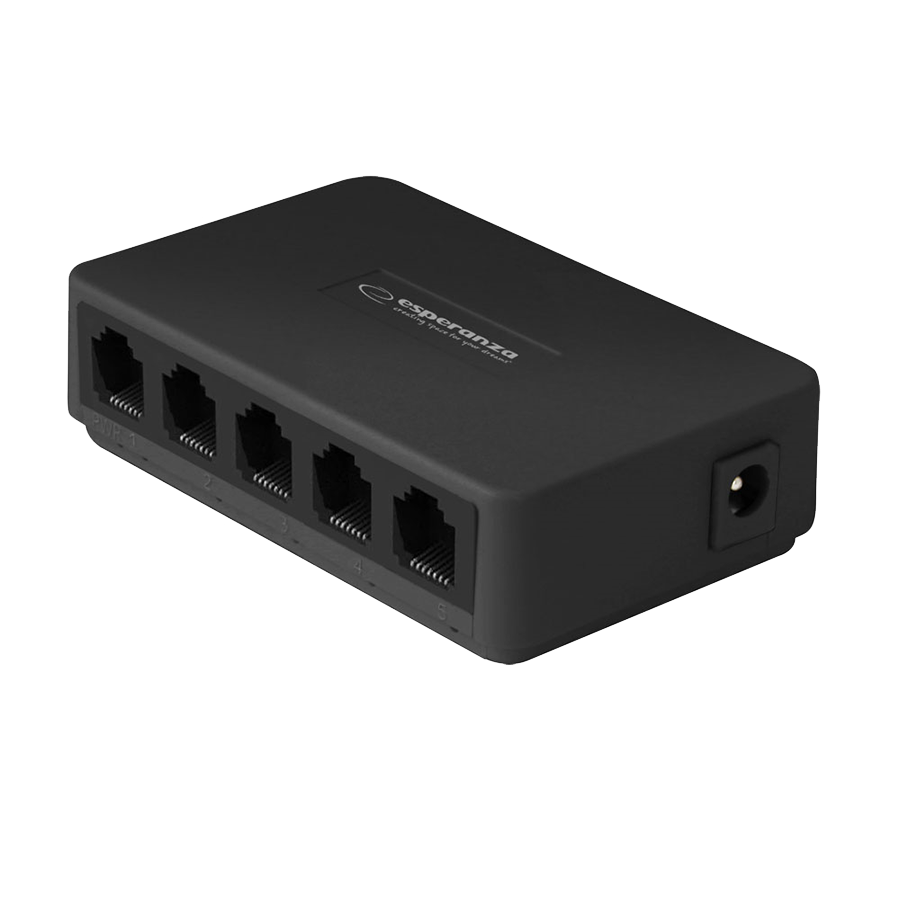 SWITCH 5 portni ESPERANZA ETHERNET SWITCH 10/100/1000 ONYX, ENS103