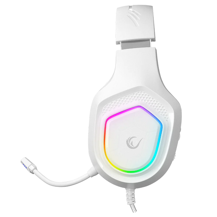 Slušalice sa mikrofonom gaming RAMPAGE RM-K90 VECTOR white, RGB LED, Type-C, 40533 - Image 3