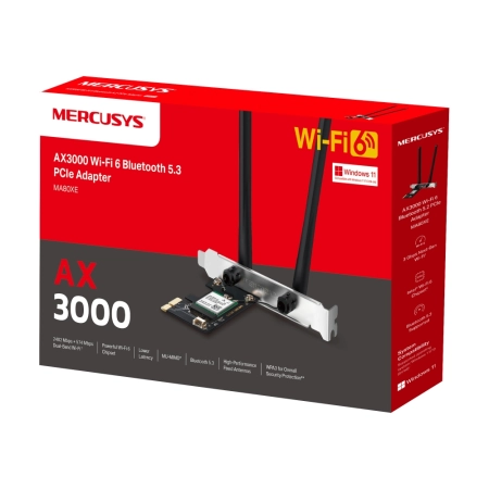 Mercusys MA80XE AC3000 Wi-Fi 6 Bluetooth 5.3 PCIe Adapter - Image 2