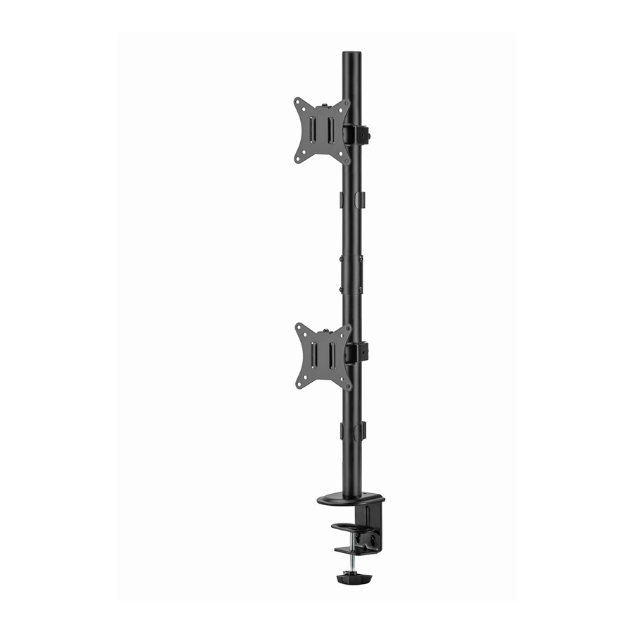 NOSAČ ZA DVA MONITORA VERTIKALNI GEMBIRD MA-D2-02, montaža na stol, (rotate, tilt, swivel), 17”-32”, up to 9 kg - Image 6