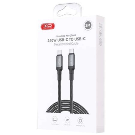 XO High Power Type-C Cable 2m NB-Q264B 240W - Image 3
