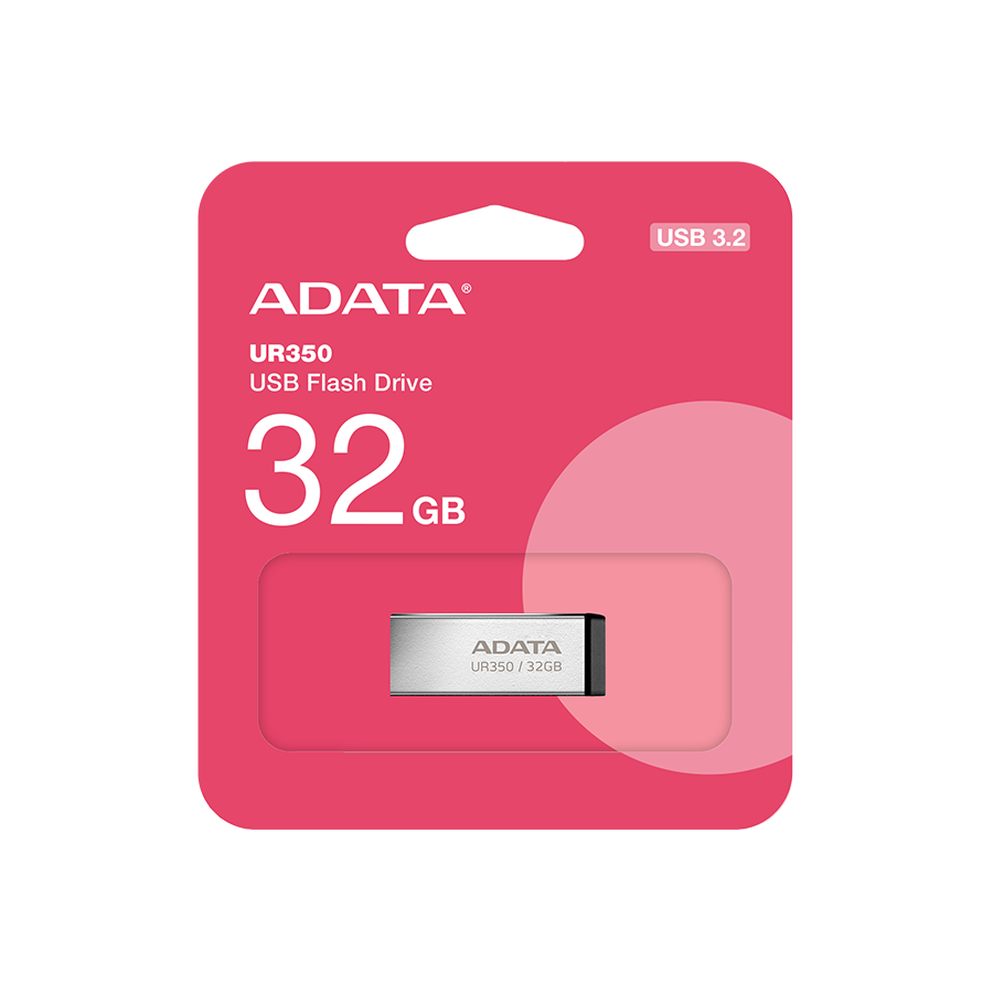USB Memory stick Adata USB 32GB UR350 3.2 Crni Metal Style 100mbps UR350-32G-RSR/BK - Image 2