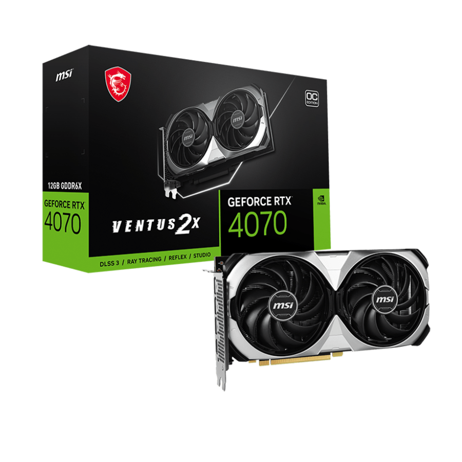VGA MSI NVidia RTX 4070 VENTUS 2X E 12G OC, 12GB GDDR6X/192bit, PCI Express Gen 4, 3xDP, 1xHDMI, 1x 8-pin, D0RTX4070VENTUS2XE12GOC