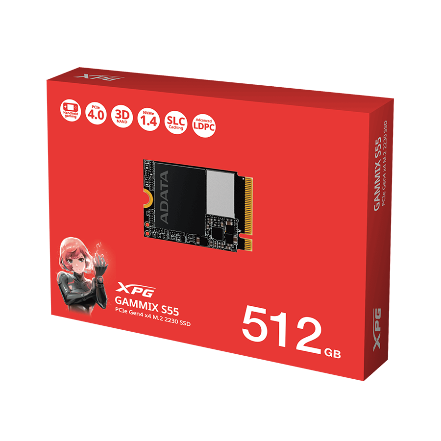 SSD ADATA XPG 512GB PCIE 2230 GEN 4 SGAMMIXS55-512G-C 5000/3800Mbps + RISER Adapter SSD M.2 2230 na 2280 - Image 2