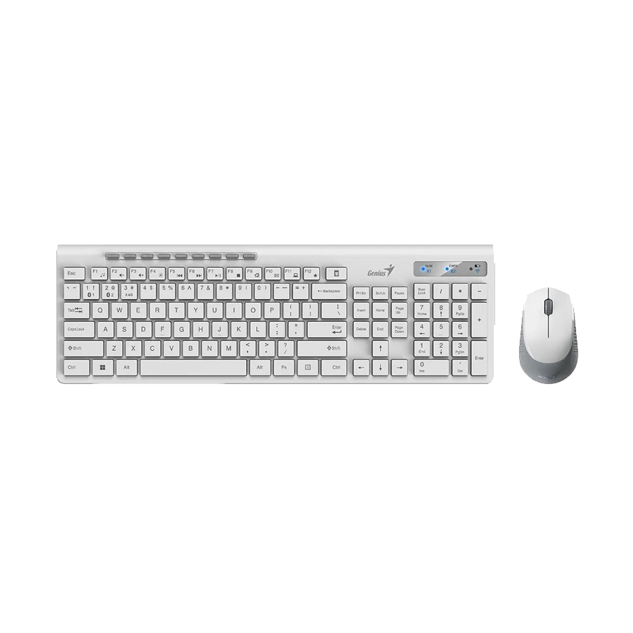 Tastatura + miš wireless i bluetooth GENIUS SlimStar 8230, white, BiH layout, 31340015411