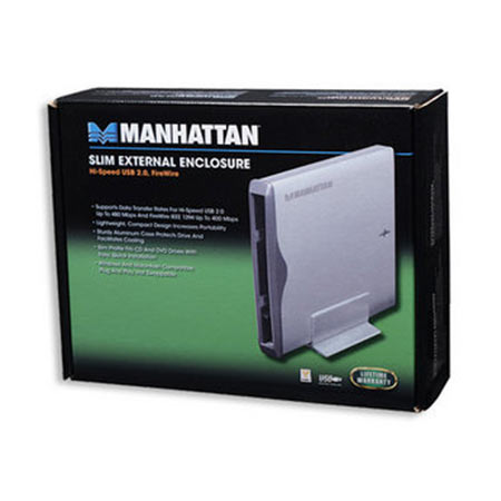 Kućište za externi 5,25" DVD MANHATTAN, Slim IDE, USB+FireWire, 702928 - Image 12