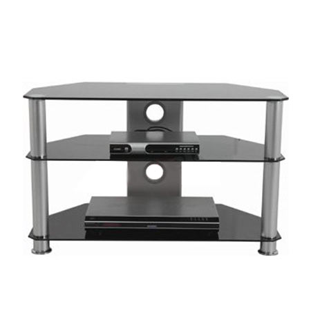 Stalak za TV GNC AVS040-1200, staklo black/silver 1200x400x500mm - Image 6