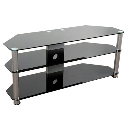 Stalak za TV GNC AVS040-1200, staklo black/silver 1200x400x500mm - Image 7