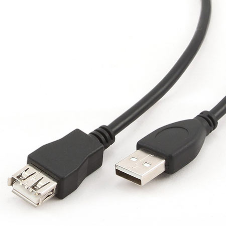 USB 2.0 kabal CCP-USB2-AMAF-10, 3m, A-A BLACK ext cable, GEMBIRD - Image 3