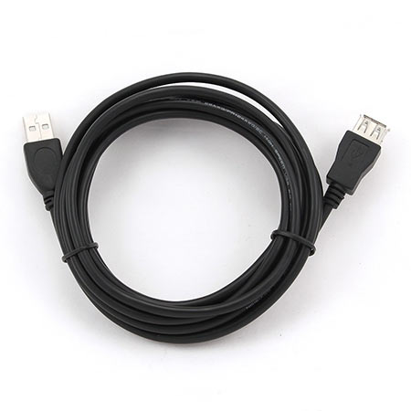 USB 2.0 kabal CCP-USB2-AMAF-10, 3m, A-A BLACK ext cable, GEMBIRD - Image 4