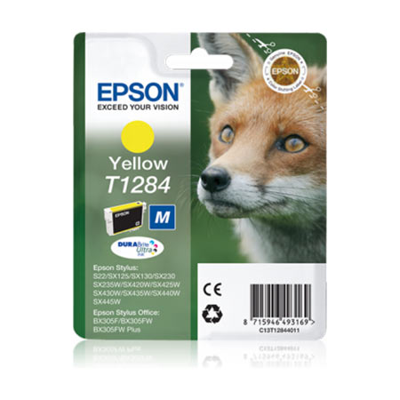 Tinta Epson C13T12844011 B-Y Stylus YELLOW, za S22, SX130 - Image 2