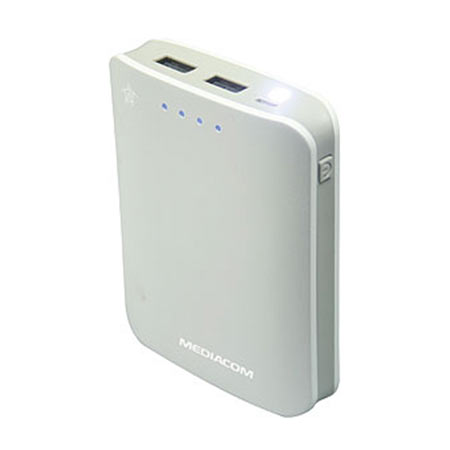 PowerBank MEDIACOM M-PBS104L punjač za baterije 10400mAh bijeli - Image 3