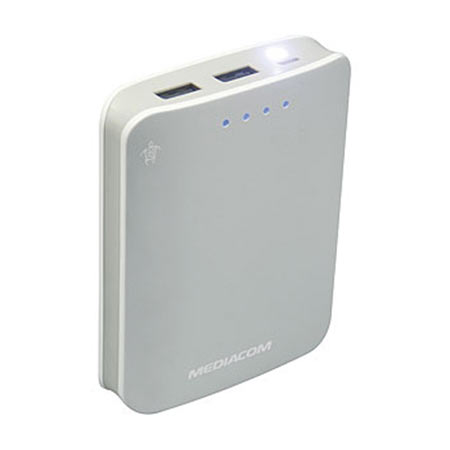 PowerBank MEDIACOM M-PBS104L punjač za baterije 10400mAh bijeli - Image 4