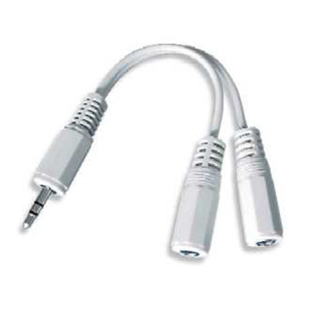 Audio kabl spliter, 3,5mm stereo to 2x3,5mm stereo, 10cm, GEMBIRD CCA-415W - Image 3