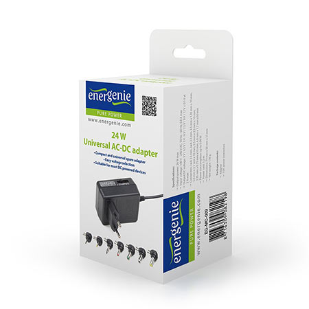 AC-DC ADAPTER univerzalni GEMBIRD, EG-MC-009 24W, 100-240V, 2A, 3,4.5,5,6,7.5,9,12V, set konektora - Image 9
