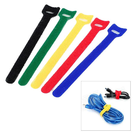Velcro samoljepljive vezice za uređeivanje kablova računara GEMBIRD, VT-210x12, 210 mm crna, 1 kom - Image 9