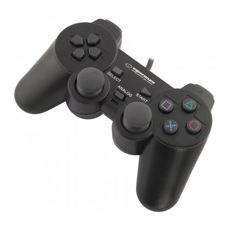 Game Pad ESPERANZA CORSAIR, vibration, PS2/PS3/PC, USB, black, EG106 - Image 4