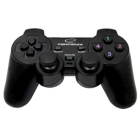 Game Pad ESPERANZA WARRIOR, vibration, PC, USB, black, EG102 - Image 3