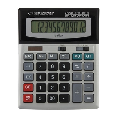 Kalkulator ESPERANZA EULER, 12-digit display, ECL103 - Image 4