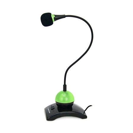 Mikrofon ESPERANZA DESKTOP CHAT, switch, green, 3,5mm, EH130G - Image 3