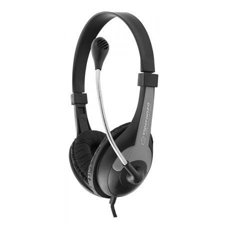 Slušalica sa mikrofonom ESPERANZA ROOSTER, volume control, black, EH158K - Image 7