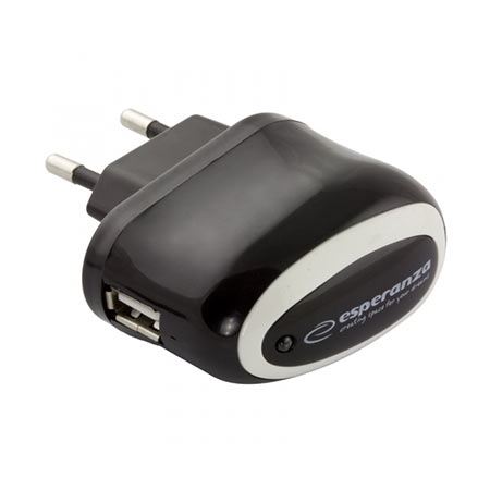 USB punjač ESPERANZA CHARGER, AC 100-240V, 5V/1000mA, black, EZ111 - Image 4