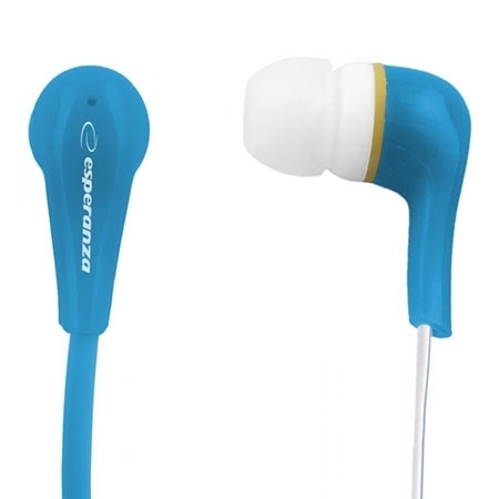 Slušalice ESPERANZA LOLLIPOP In-Ear, Noise dampening + Amplified BASS, blue, EH146B - Image 3