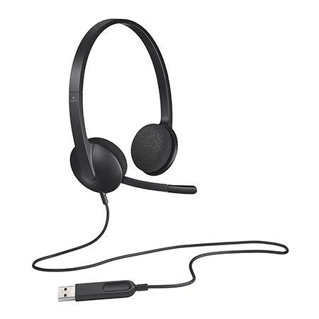 Slušalice sa mikrofonom, Logitech H340, USB, Noise-canceling Rotating microphone, 981-000475/509 - Image 4