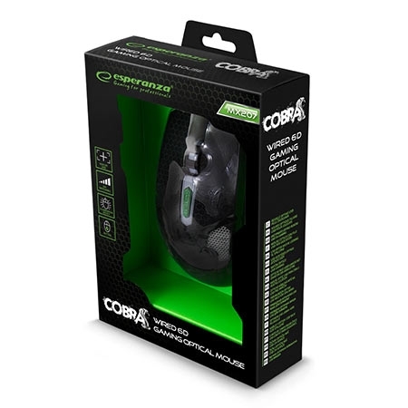 Miš ESPERANZA GAMING COBRA 6D MX207, 2400dpi, GREEN, ergonomic, EGM207G - Image 16