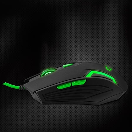 Miš ESPERANZA GAMING FIGHTER 6D MX205, GREEN, 2400dpi, ergonomic, EGM205G - Image 10