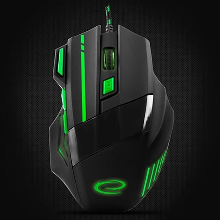 Miš ESPERANZA GAMING WOLF 7D MX201, green, 2400dpi, double-click, ergonomic, EGM201G - Image 9
