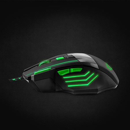 Miš ESPERANZA GAMING WOLF 7D MX201, green, 2400dpi, double-click, ergonomic, EGM201G - Image 10