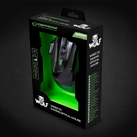 Miš ESPERANZA GAMING WOLF 7D MX201, green, 2400dpi, double-click, ergonomic, EGM201G - Image 12