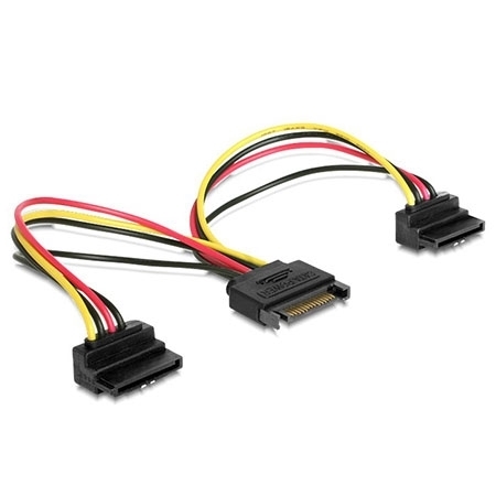 Kabl napojni interni, SATA to 2x SATA 90 stepeni CC-SATAM2F-02 15cm power cable, GEMBIRD - Image 3