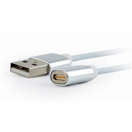 Magnetic USB charging combo 3-in-1 kabl, iPhones, micro-USB Type-C, silver, 1 m, GEMBIRD CC-USB2-AMLM31-1M - Image 8