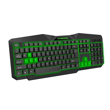 Tastatura gaming ESPERANZA TIRIONS, USB, illuminated, green, US layout, EGK201G - Image 2