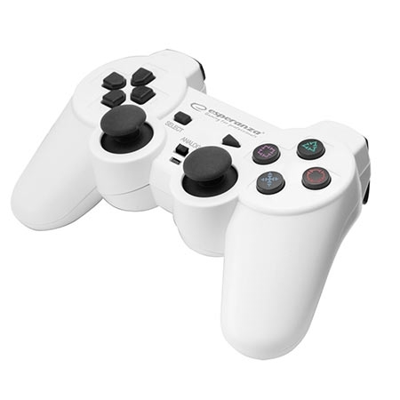 Game Pad ESPERANZA CORSAIR, vibration, PS2/PS3/PC, USB, black/white, EGG106W - Image 5