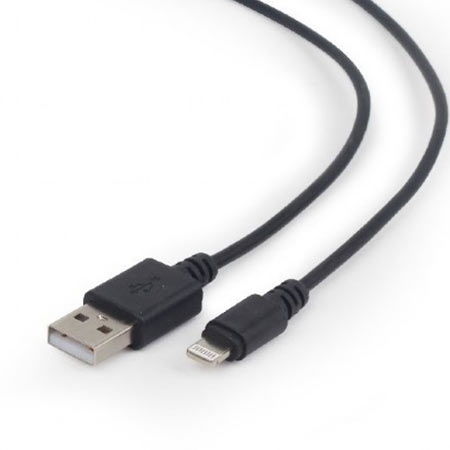USB 2,0 kabal sync and charging iPhone, black, 1m, GEMBIRD CC-USB2-AMLM-1M - Image 2