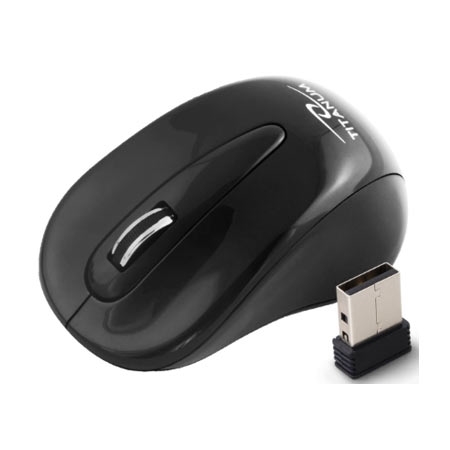 Miš Wireless TITANUM TORPEDO 2.4GHz 3D, mini dongle, black, TM104K - Image 2