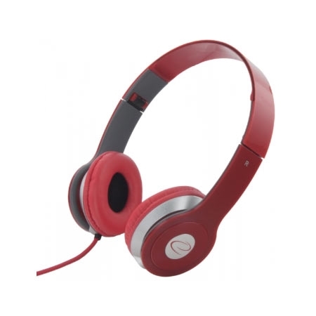 Slušalice sklopive ESPERANZA, TECHNO, red, volume control, EH145R - Image 2