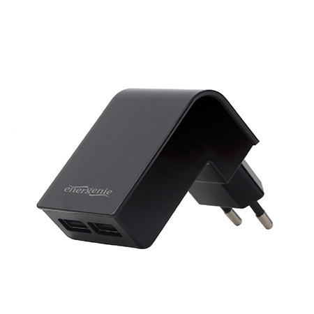 USB punjač GEMBIRD, 2 porta 2,1A, black, EG-U2C2A-02 - Image 2